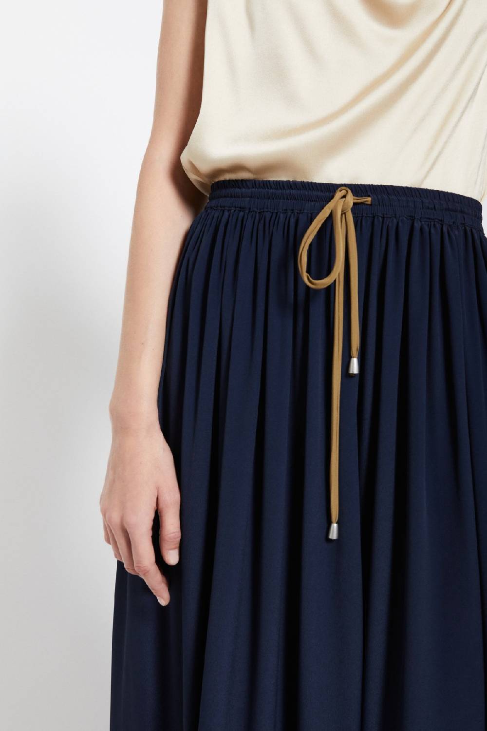 Ottod'Ame Silk-blend Long Skirt