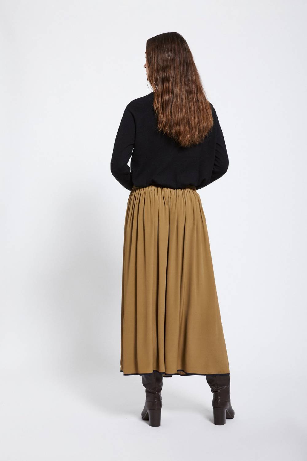 Ottod'Ame Silk-blend Long Skirt