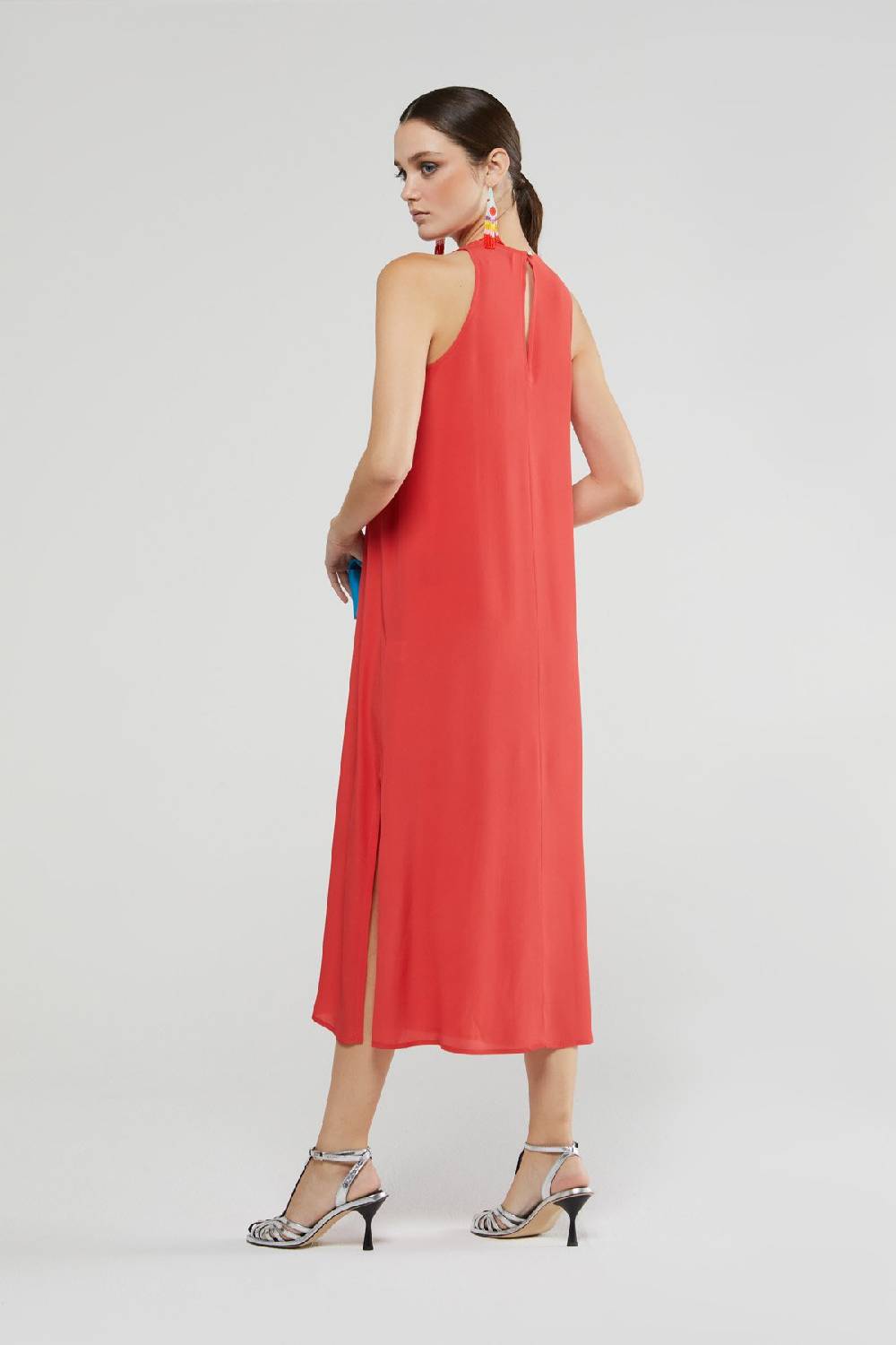 Ottod'Ame Silk Blend Midi Dress