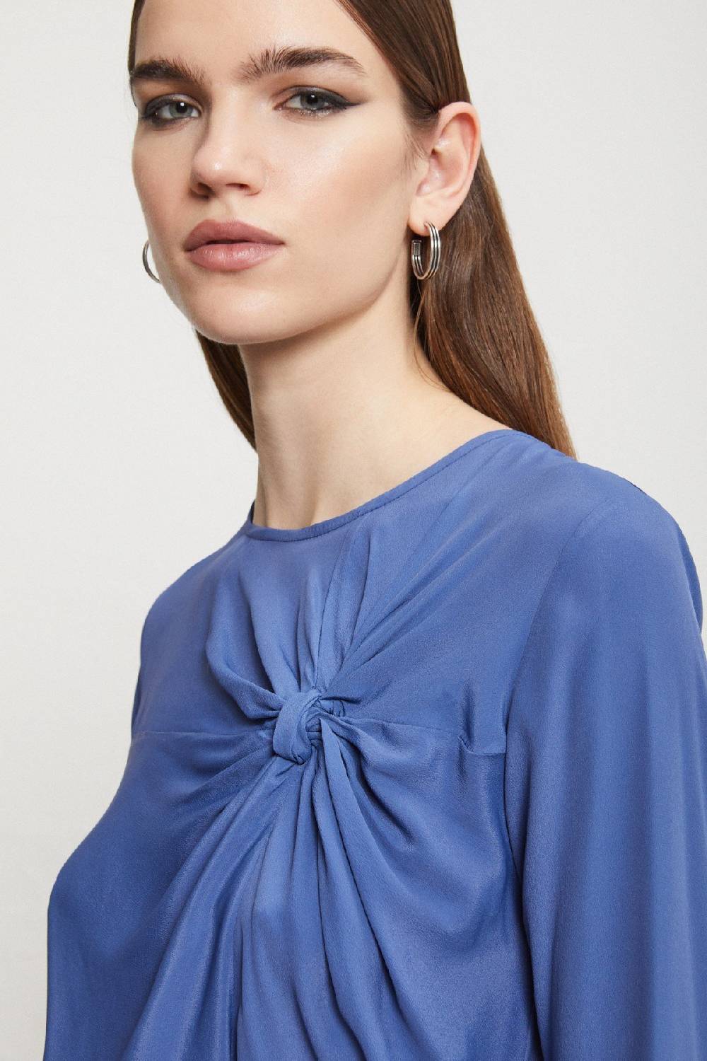 Ottod'Ame Silk-blend Midi Dress With Knot