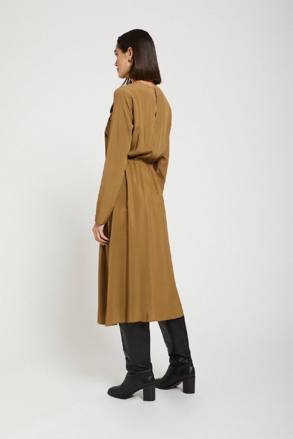 Ottod'Ame Silk-blend Midi Dress With Knot