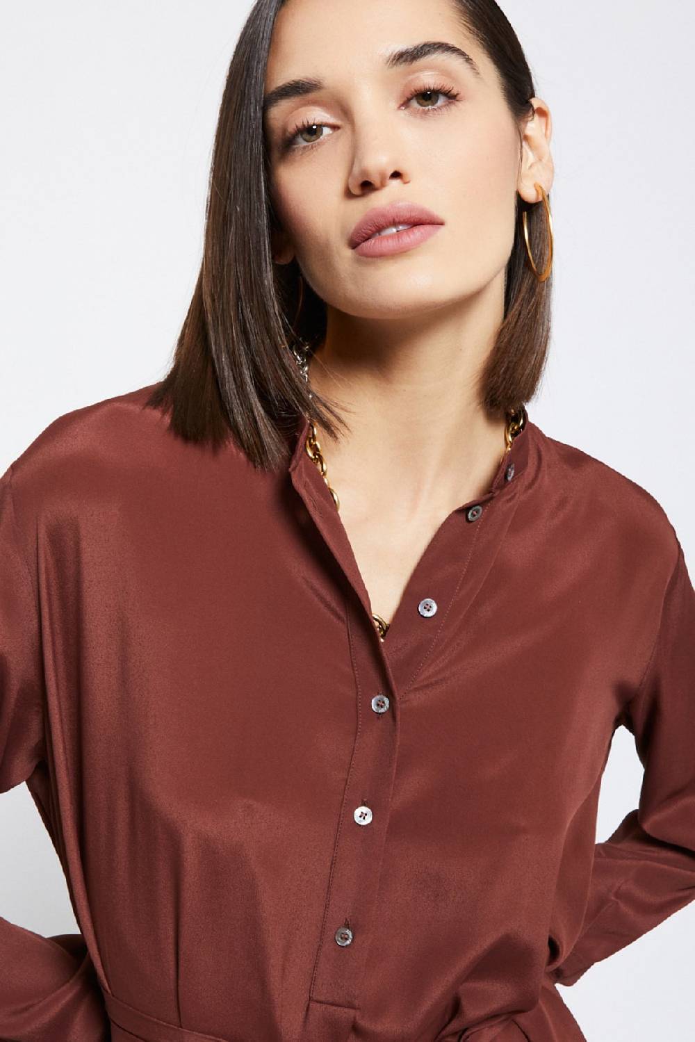 Ottod'Ame Silk-blend Midi Dress With Sash