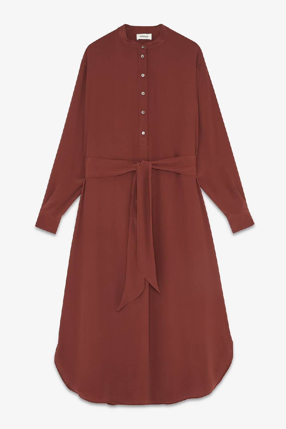 Ottod'Ame Silk-blend Midi Dress With Sash