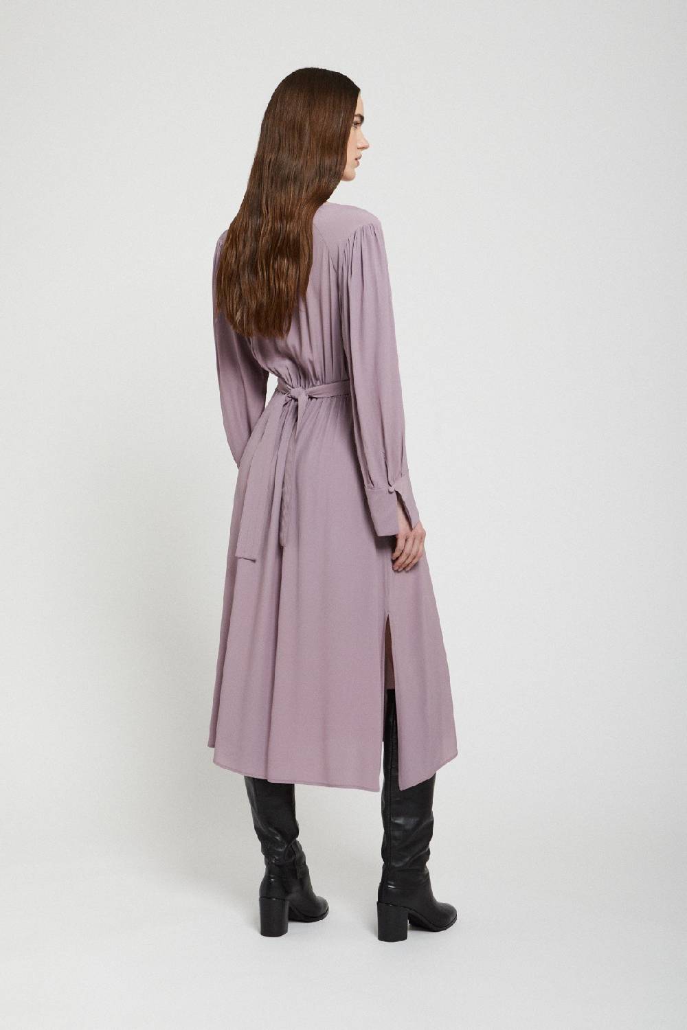 Ottod'Ame Silk-blend Midi Dress With V Neck