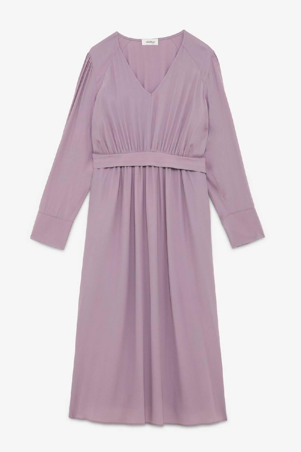 Ottod'Ame Silk-blend Midi Dress With V Neck