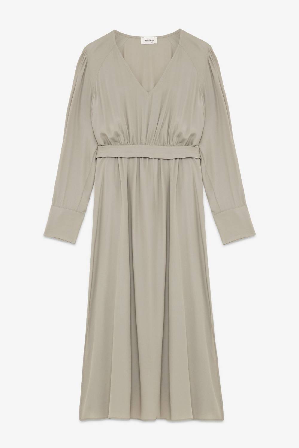 Ottod'Ame Silk-blend Midi Dress With V Neck