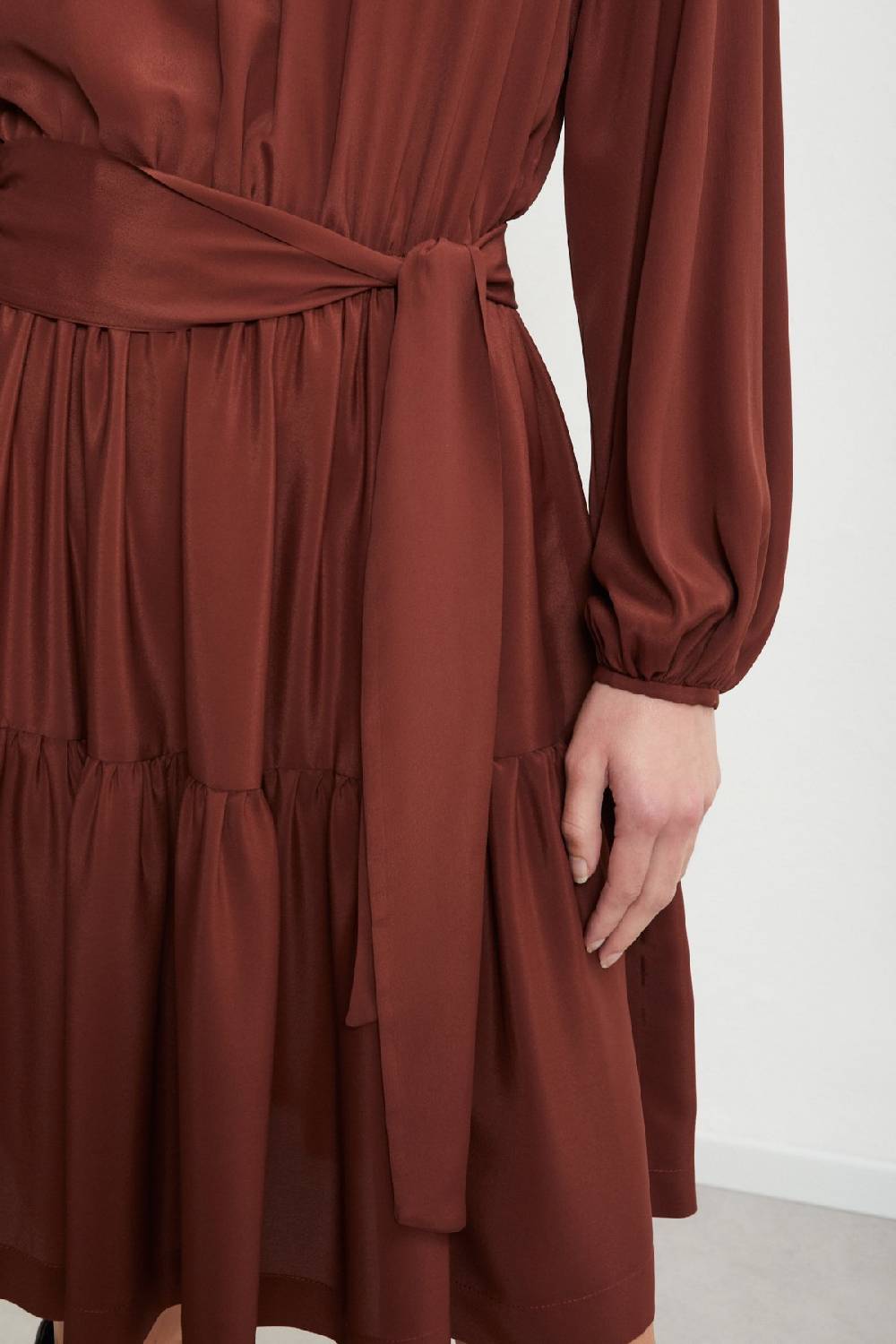 Ottod'Ame Silk-blend Mini Dress With Sash