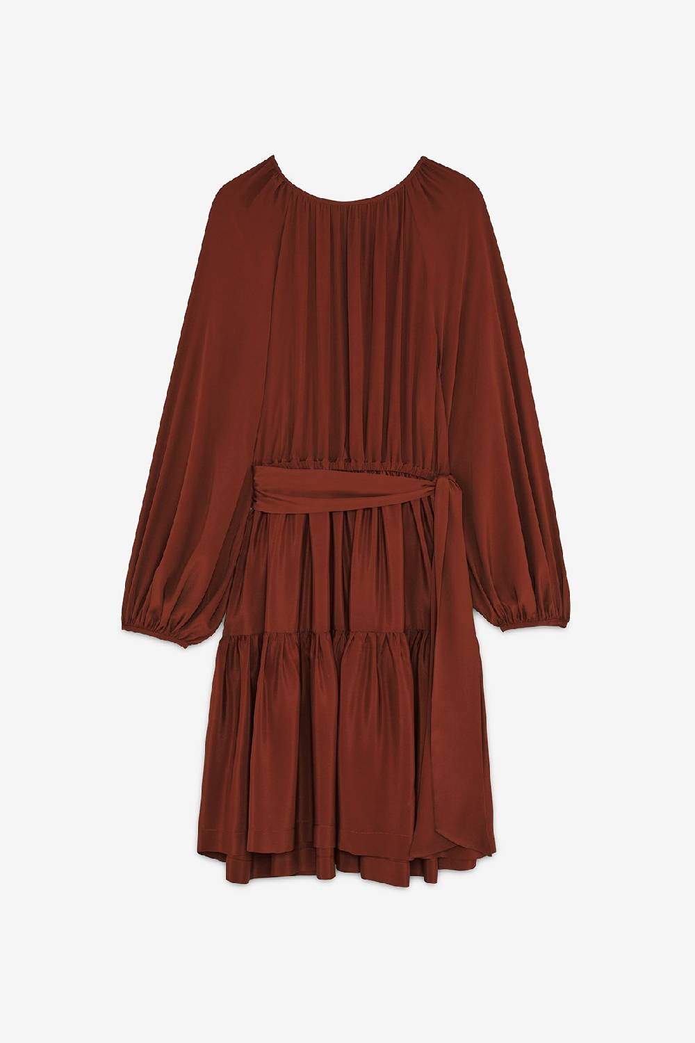 Ottod'Ame Silk-blend Mini Dress With Sash