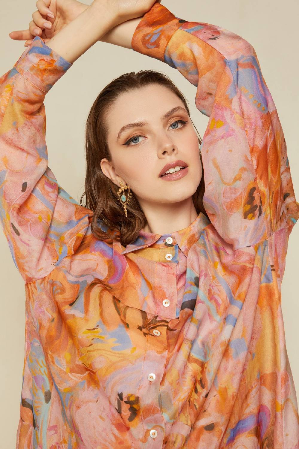 Ottod'Ame Silk Blend Oversized Shirt