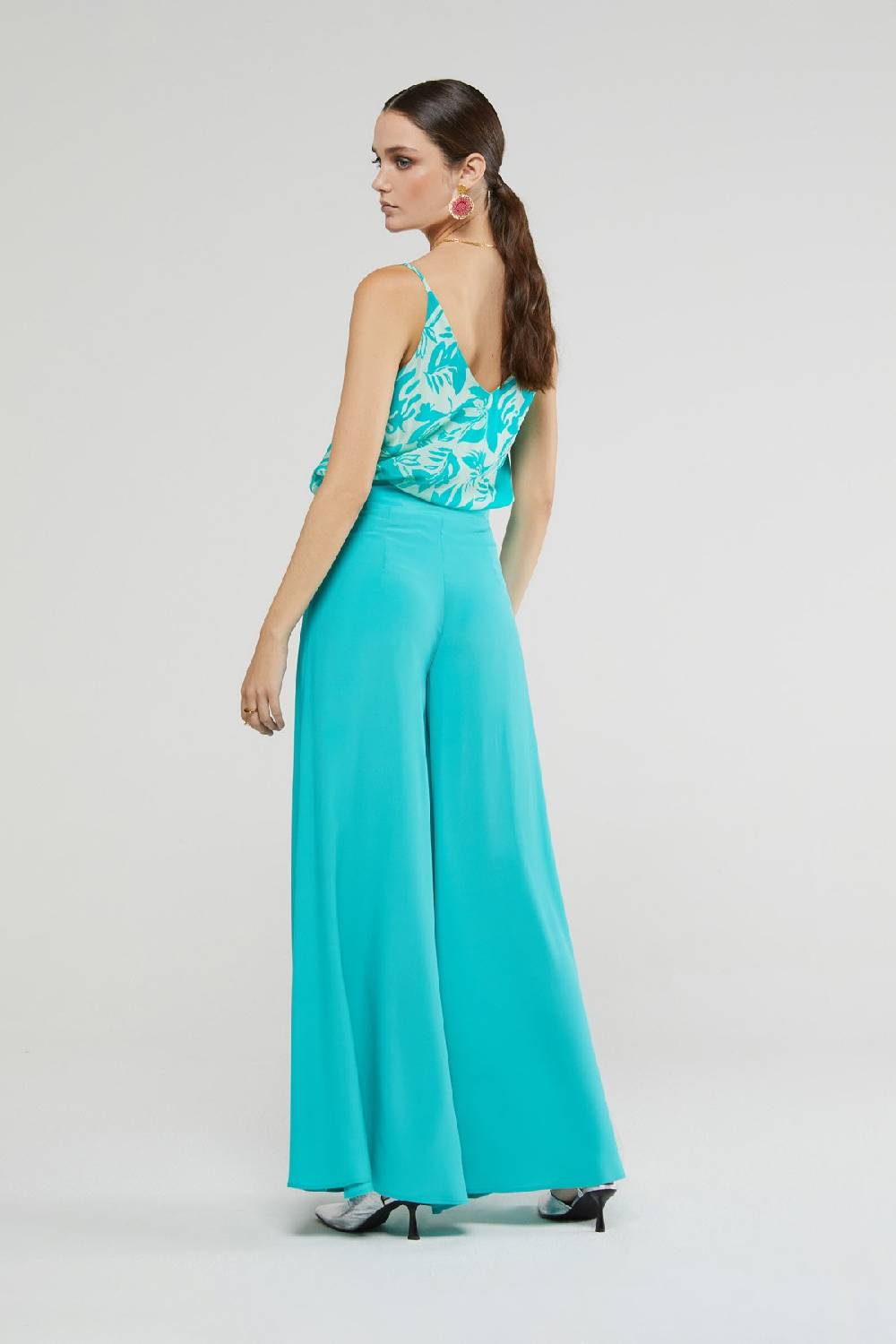 Ottod'Ame Silk Blend Palazzo Trousers