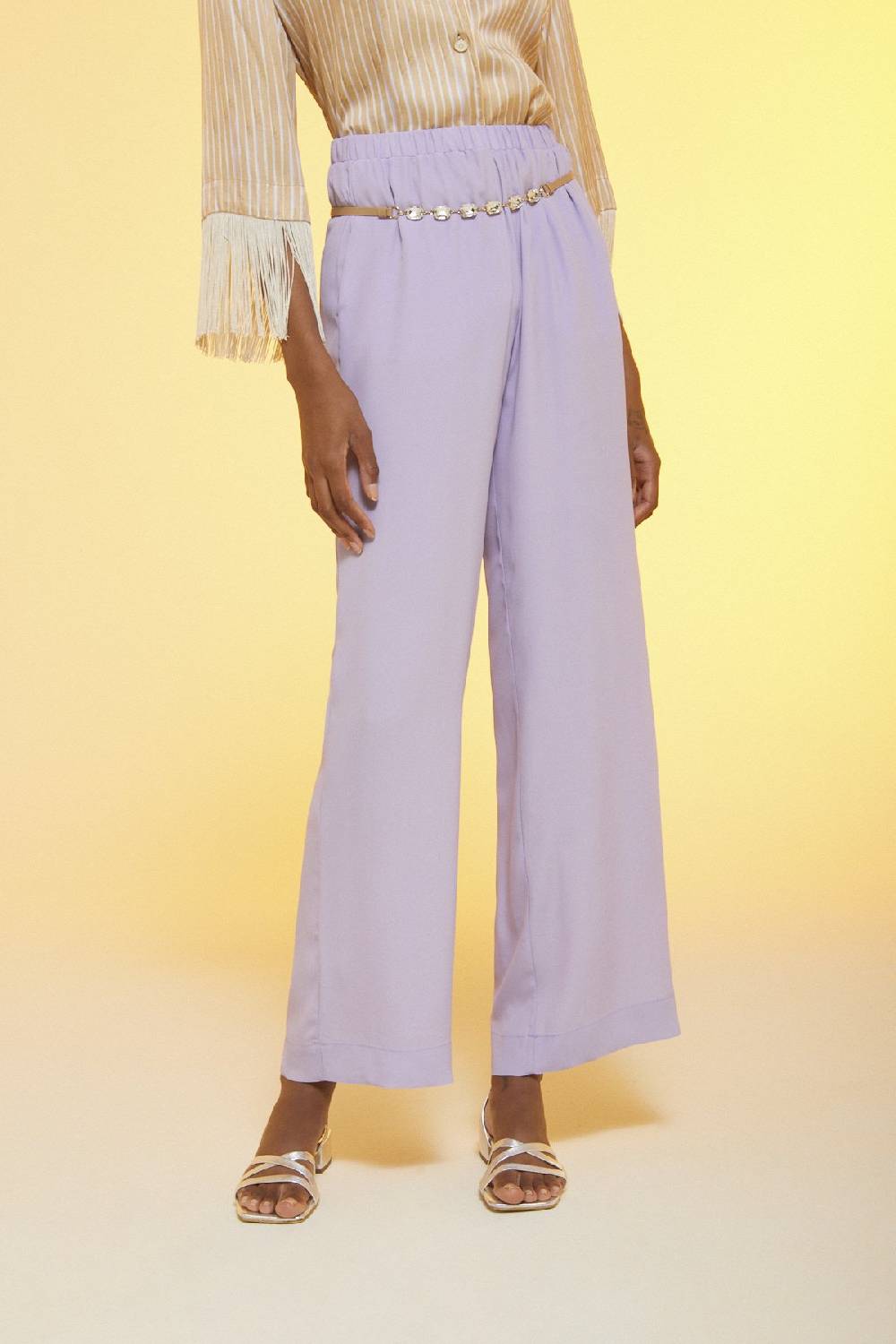 Ottod'Ame Silk Blend Palazzo Trousers