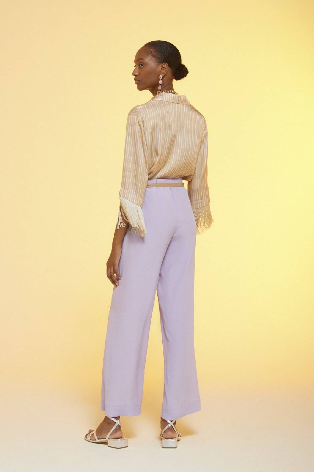 Ottod'Ame Silk Blend Palazzo Trousers
