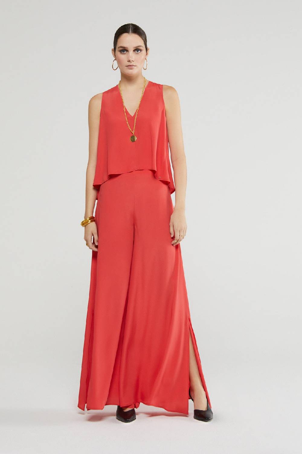 ottod'Ame Silk blend palazzo trousers