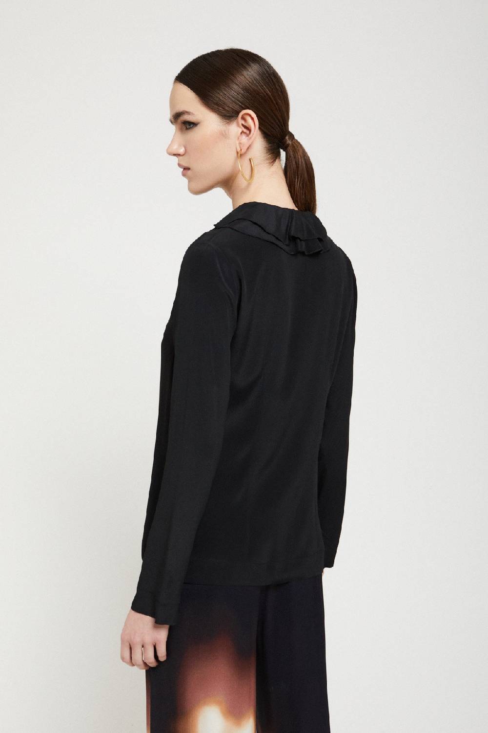 Ottod'Ame Silk-blend Shirt With Rouches