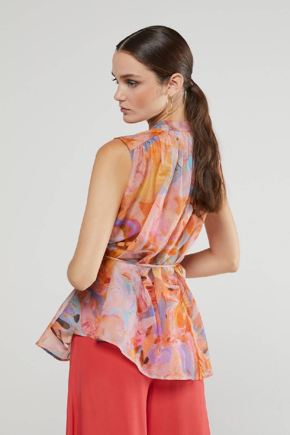 Ottod'Ame Silk Blend Sleeveless Shirt