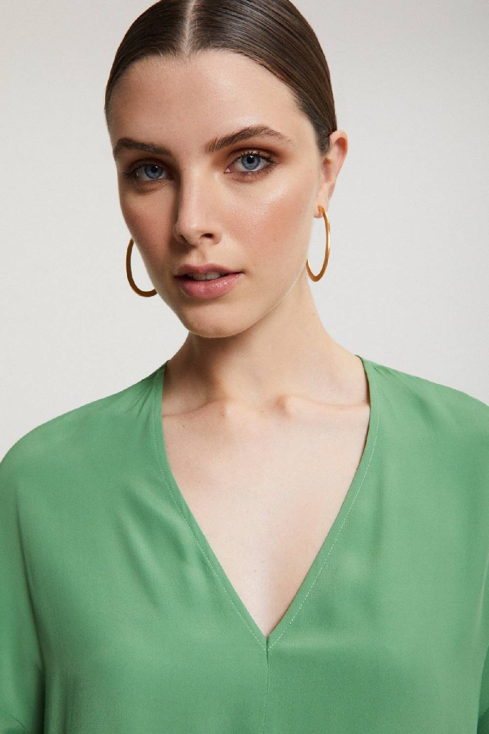 Ottod'Ame Silk-blendl Flared Blouse