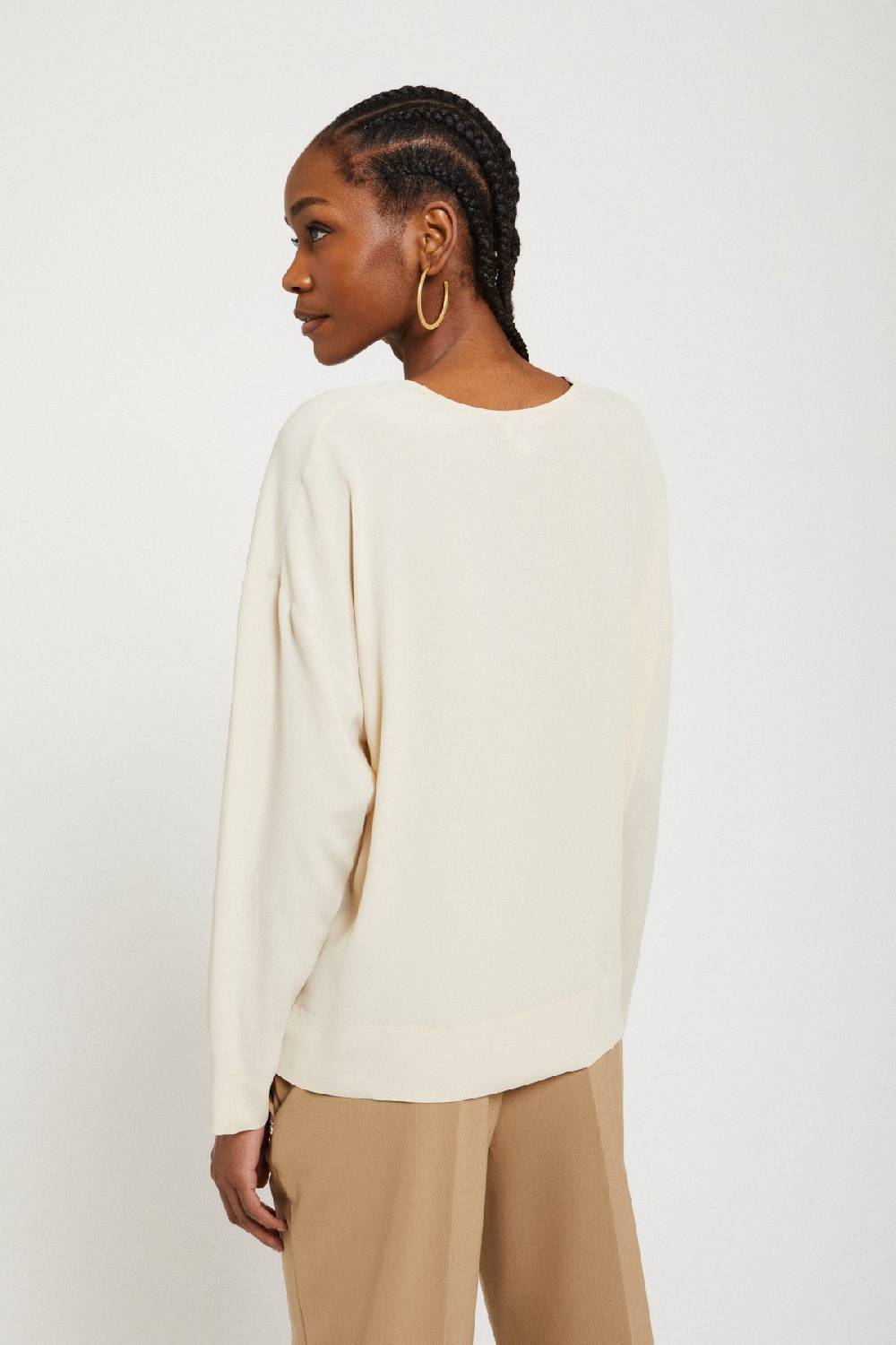 Ottod'Ame Silk-blendl Flared Blouse