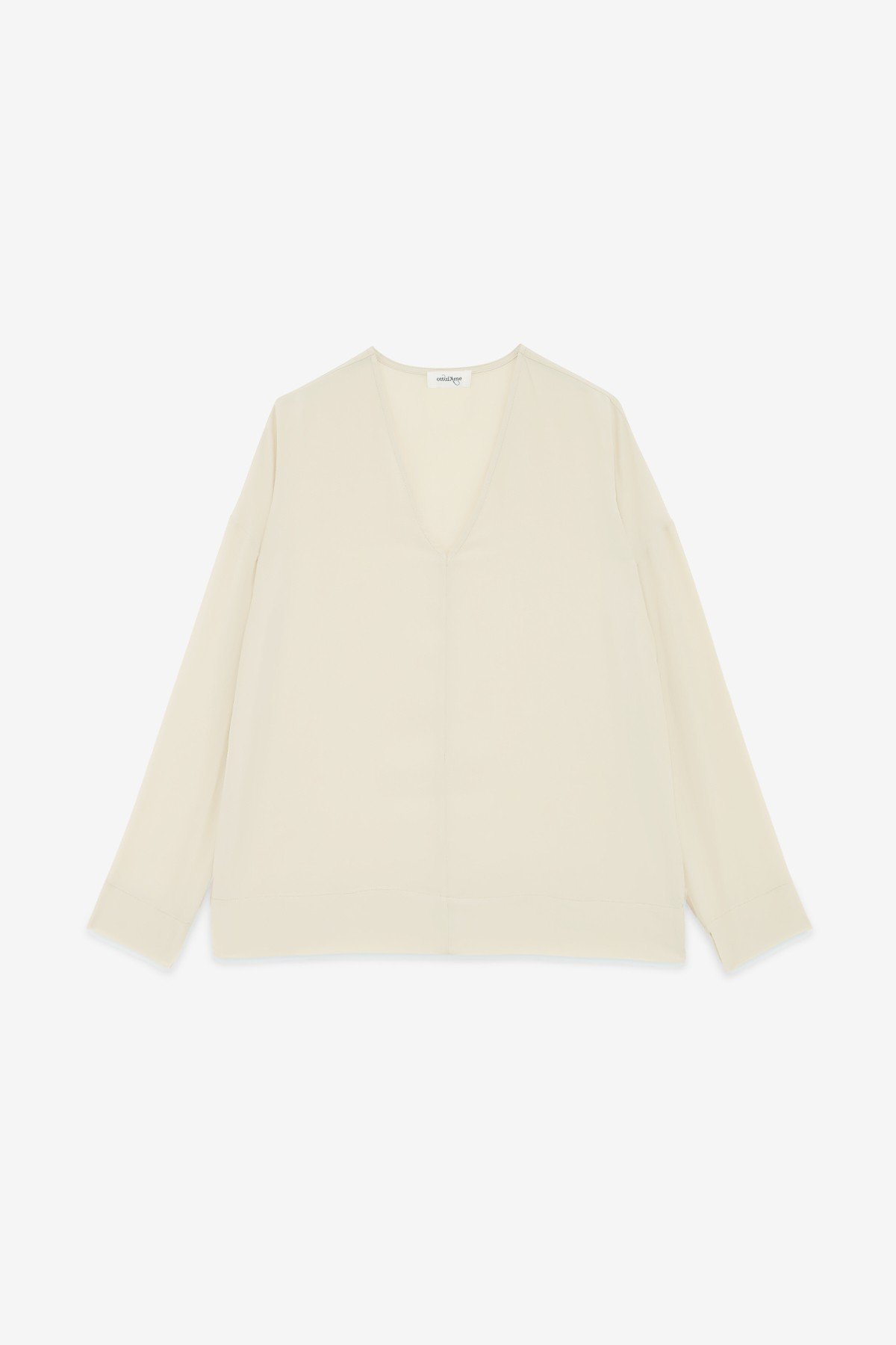Ottod'Ame Silk-blendl Flared Blouse