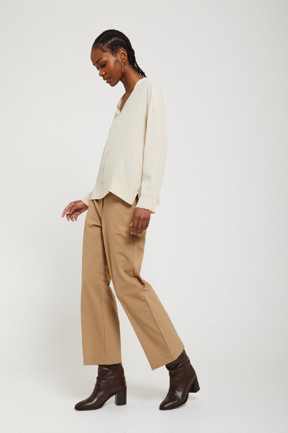 ottod'Ame Silk-blendl flared blouse