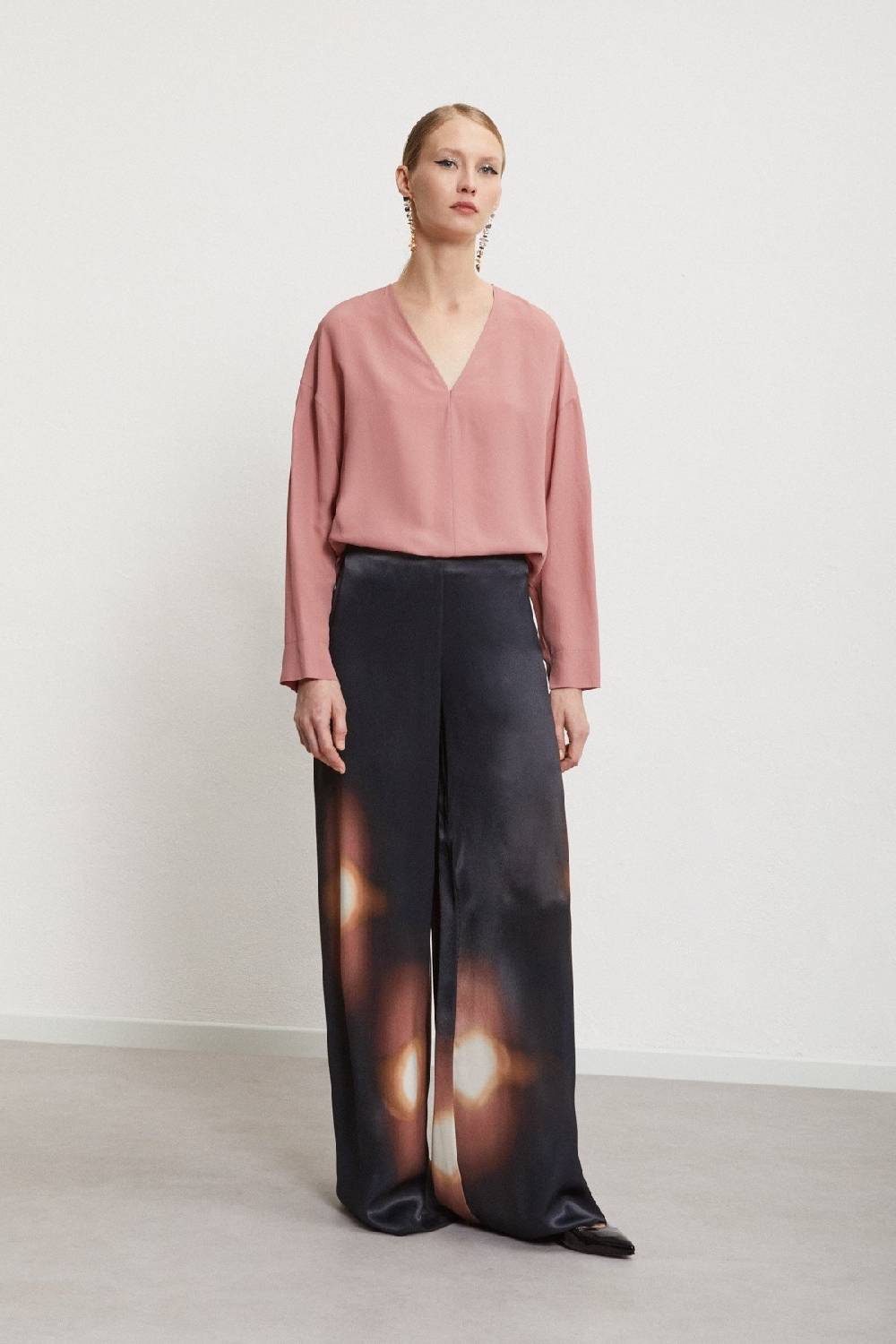 ottod'Ame Silk-blendl flared blouse