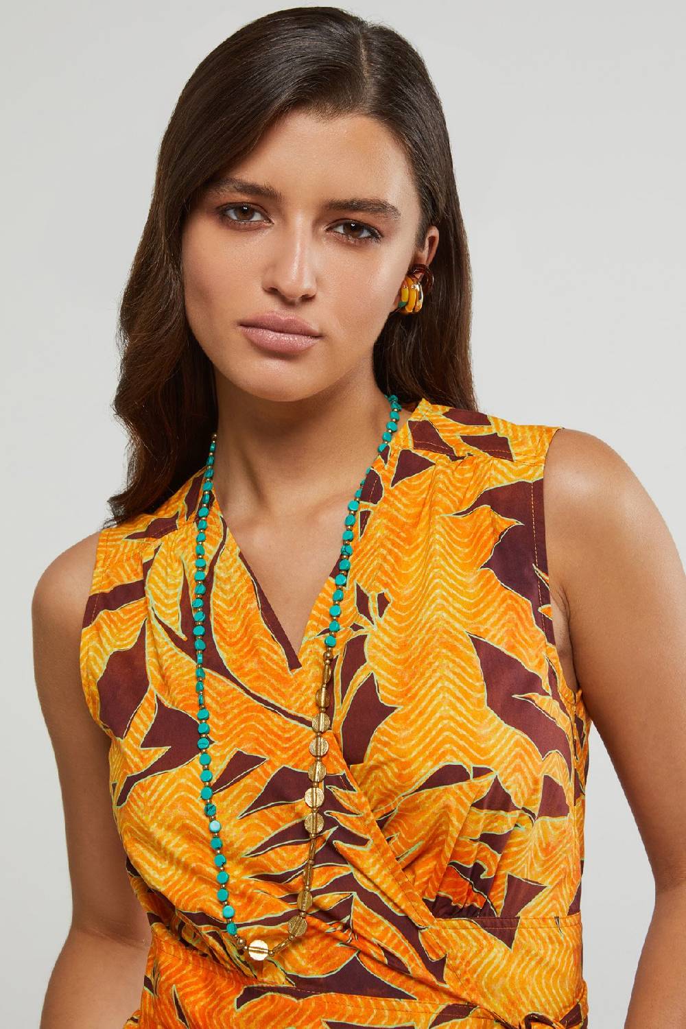 Ottod'Ame Sleeveless Cotton Long Dress