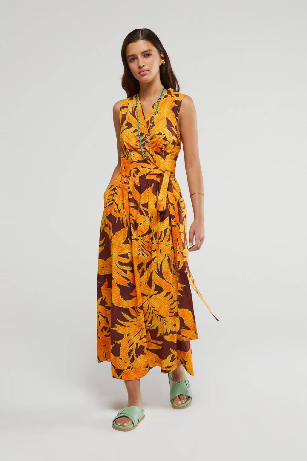 ottod'Ame Sleeveless cotton long dress