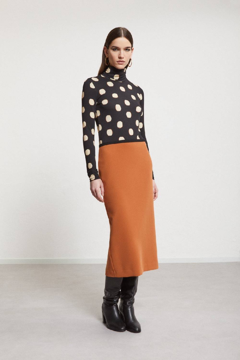 ottod'Ame Solid midi skirt
