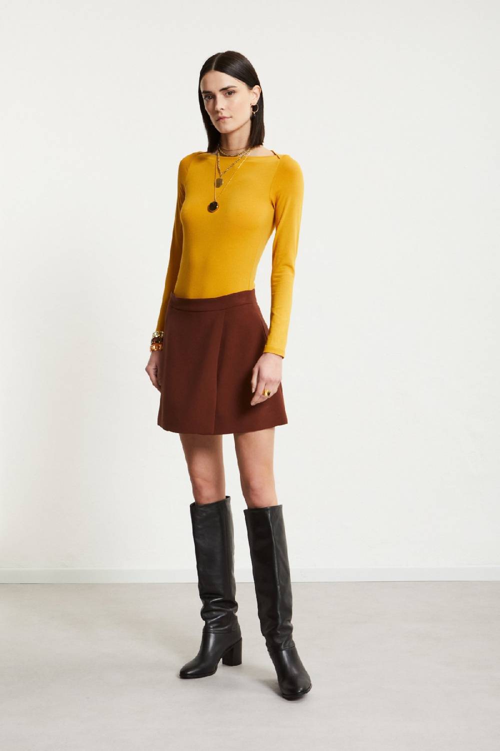 Ottod'Ame Solid Mini Skirt