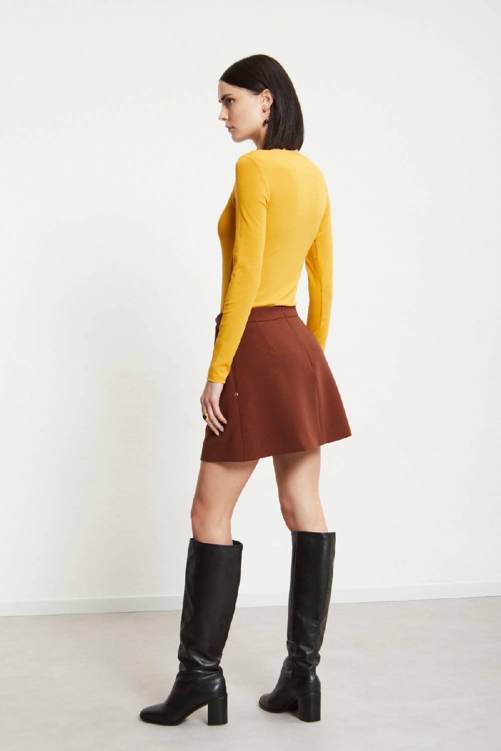 Ottod'Ame Solid Mini Skirt