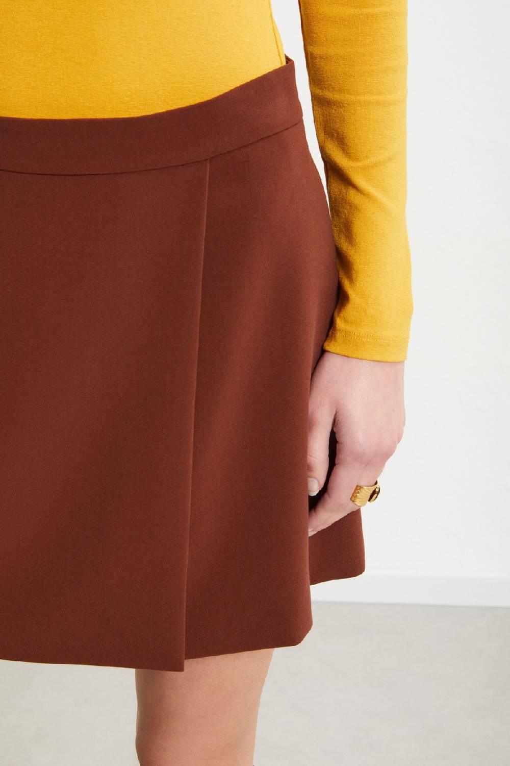 Ottod'Ame Solid Mini Skirt