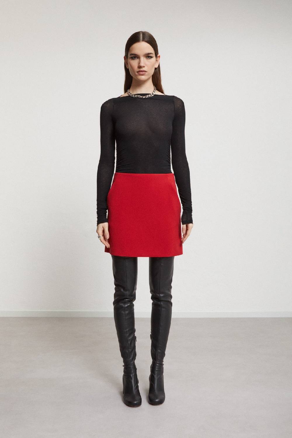 Ottod'Ame Solid Mini Skirt