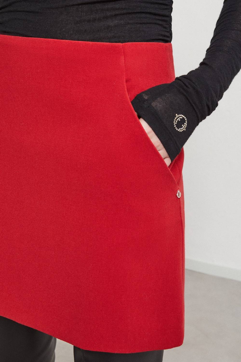 Ottod'Ame Solid Mini Skirt