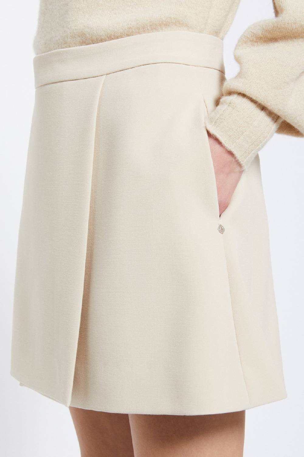 Ottod'Ame Solid Mini Skirt