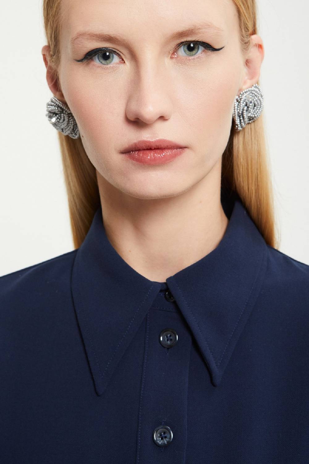 Ottod'Ame Solid Short Dress With Collar