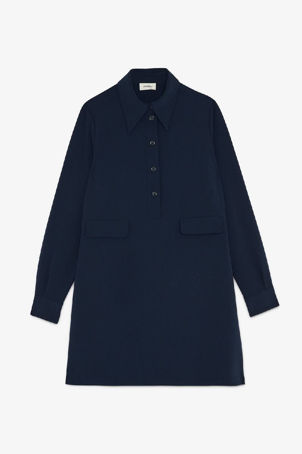 Ottod'Ame Solid Short Dress With Collar