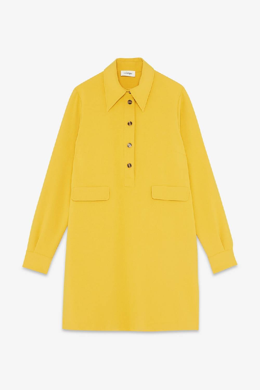 Ottod'Ame Solid Short Dress With Collar