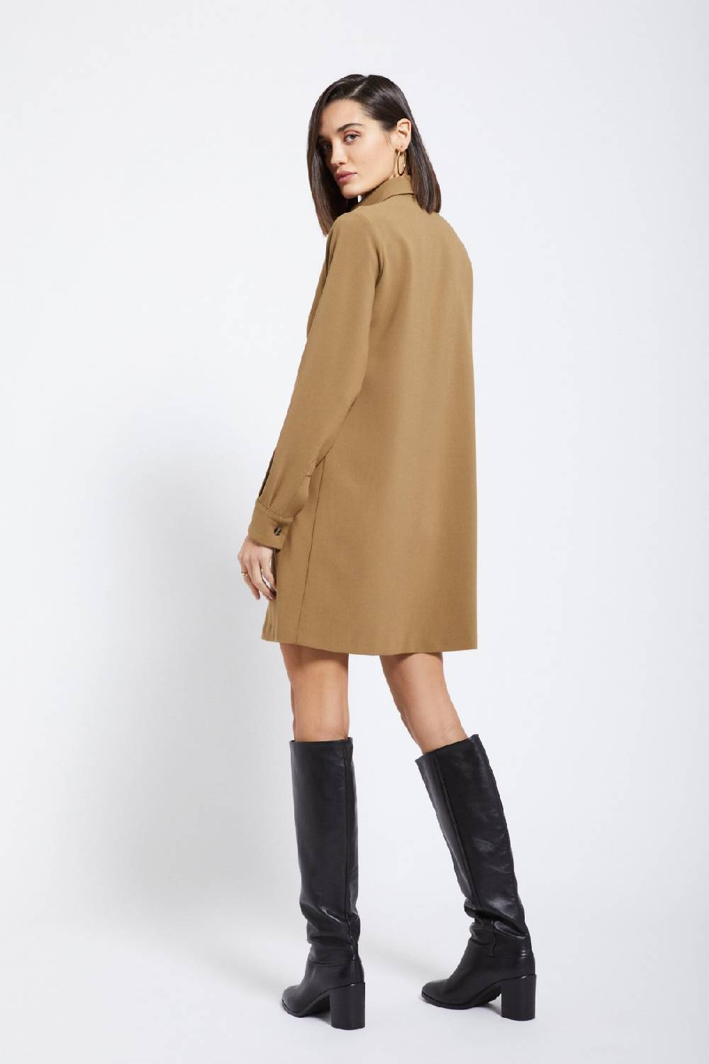 Ottod'Ame Solid Short Dress With Collar