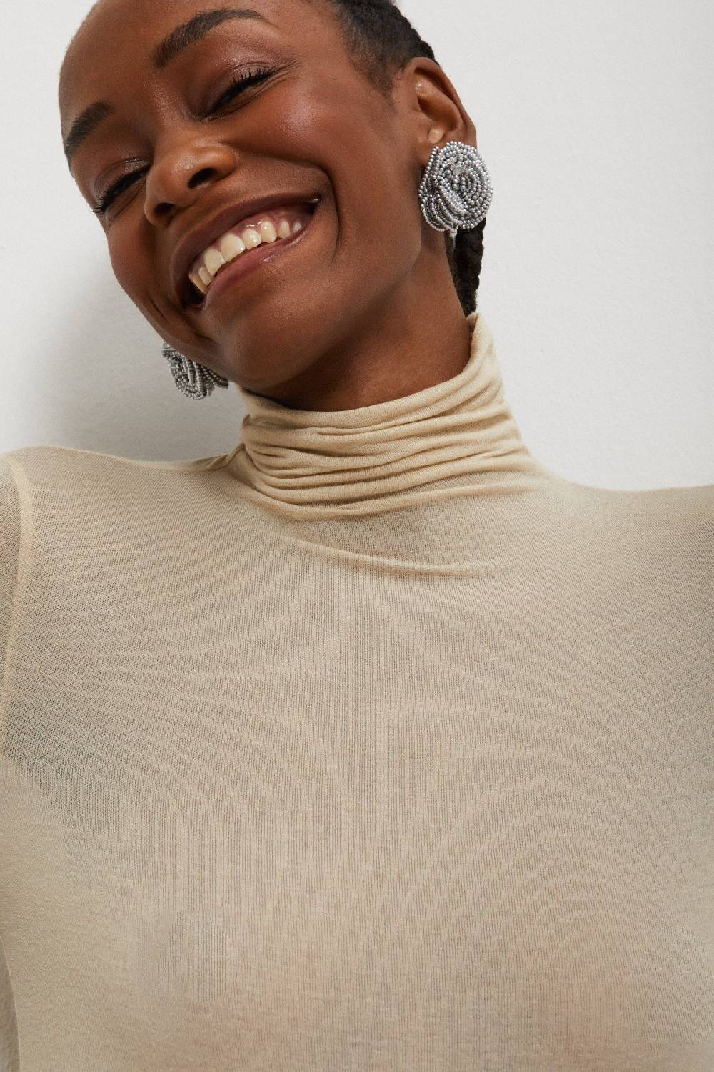 Ottod'Ame Stretch Viscose Turtleneck T-shirt