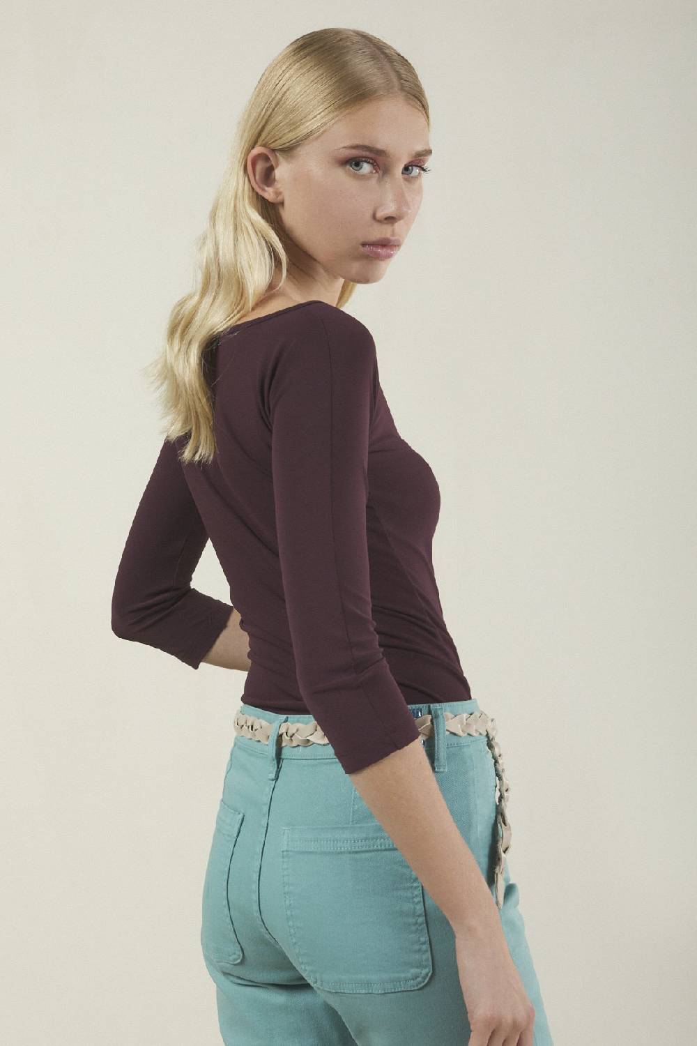Ottod'Ame Sweater With Boat Neckline