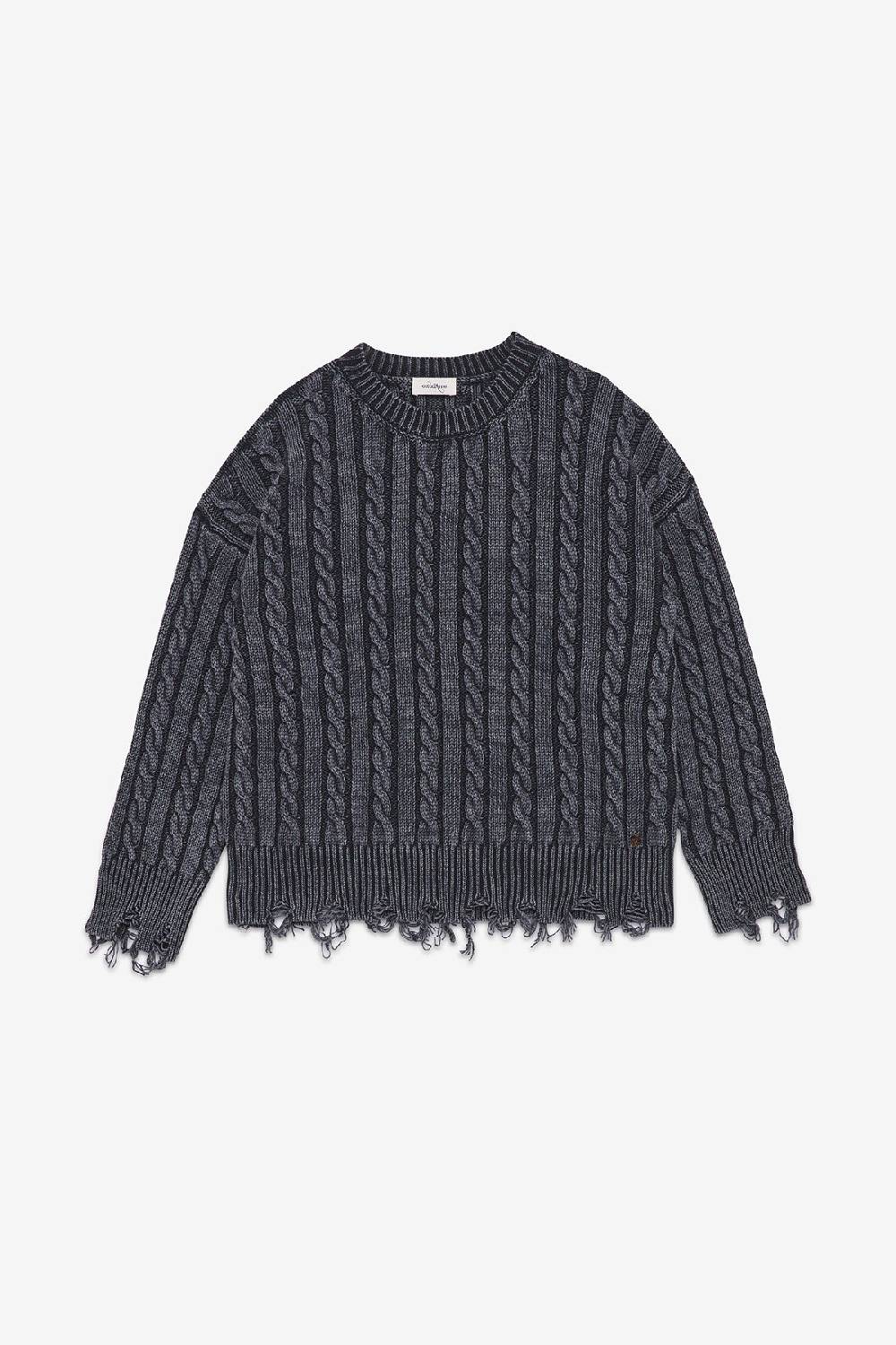 Ottod'Ame Sweater With Fringed Bottom
