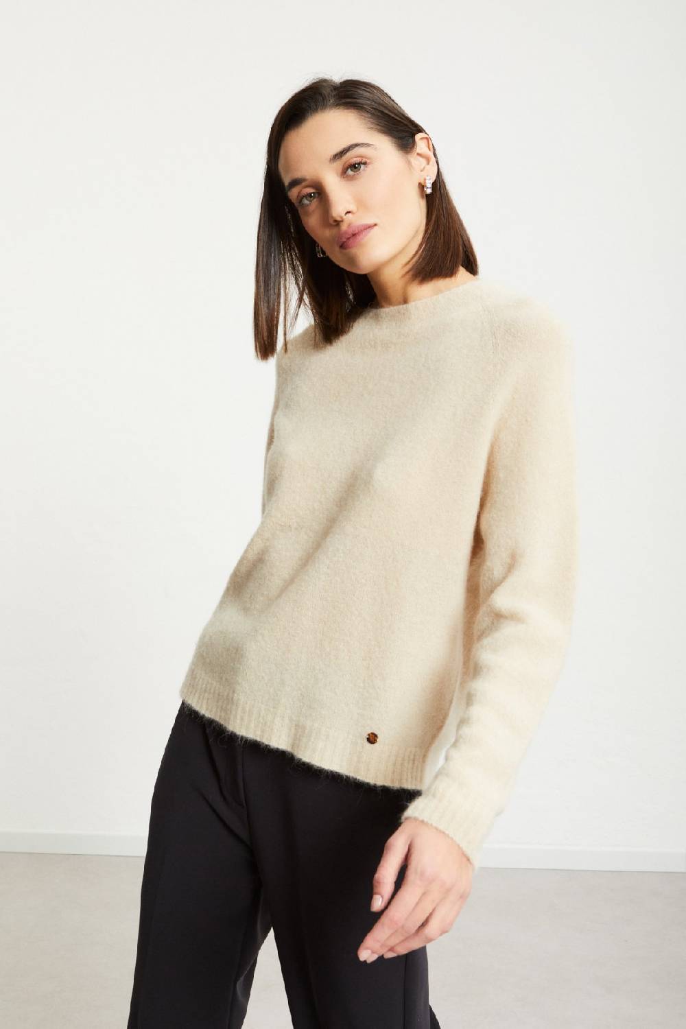 Ottod'Ame Sweater With Rounded Neck