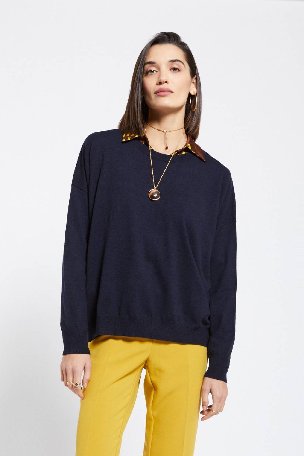 Ottod'Ame Sweater With Rounded Neck