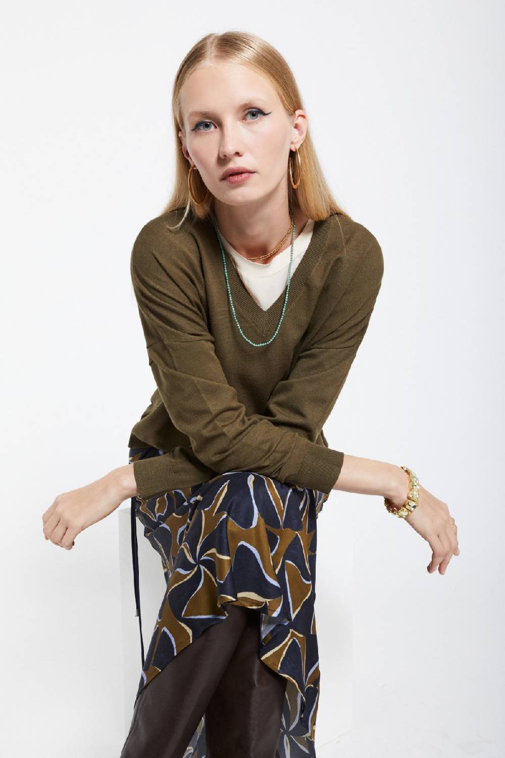 Ottod'Ame Sweater With V Neck