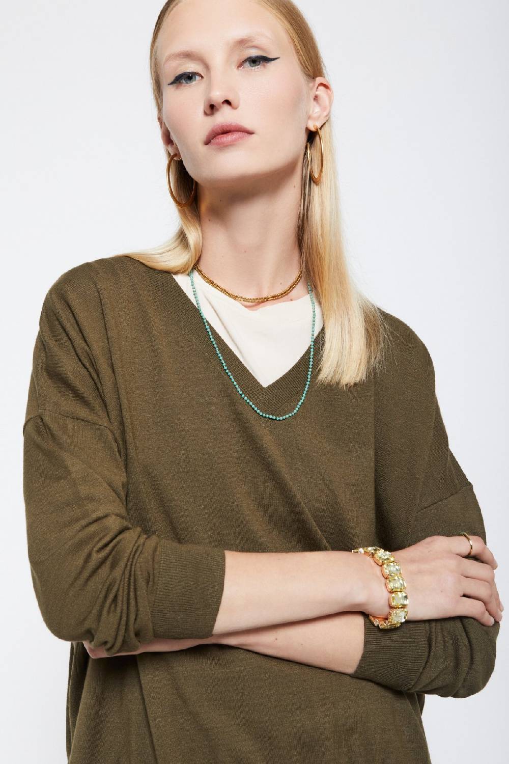 Ottod'Ame Sweater With V Neck