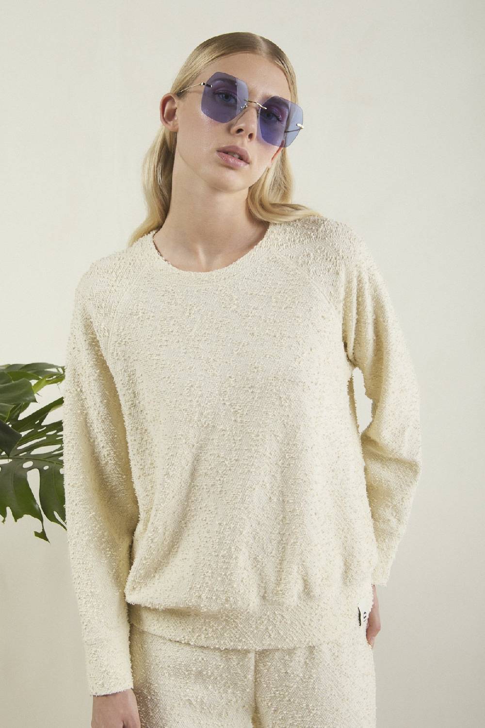 Ottod'Ame Sweatshirt With Embroidered Lace
