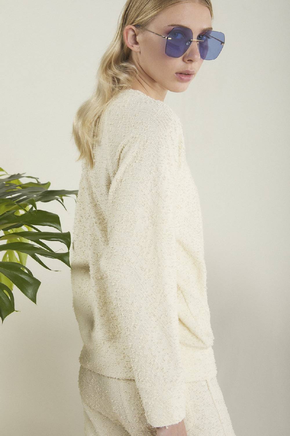 Ottod'Ame Sweatshirt With Embroidered Lace