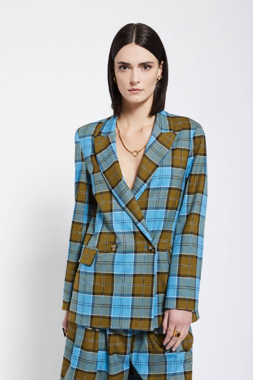 Ottod'Ame Tartan Double-breasted Jacket