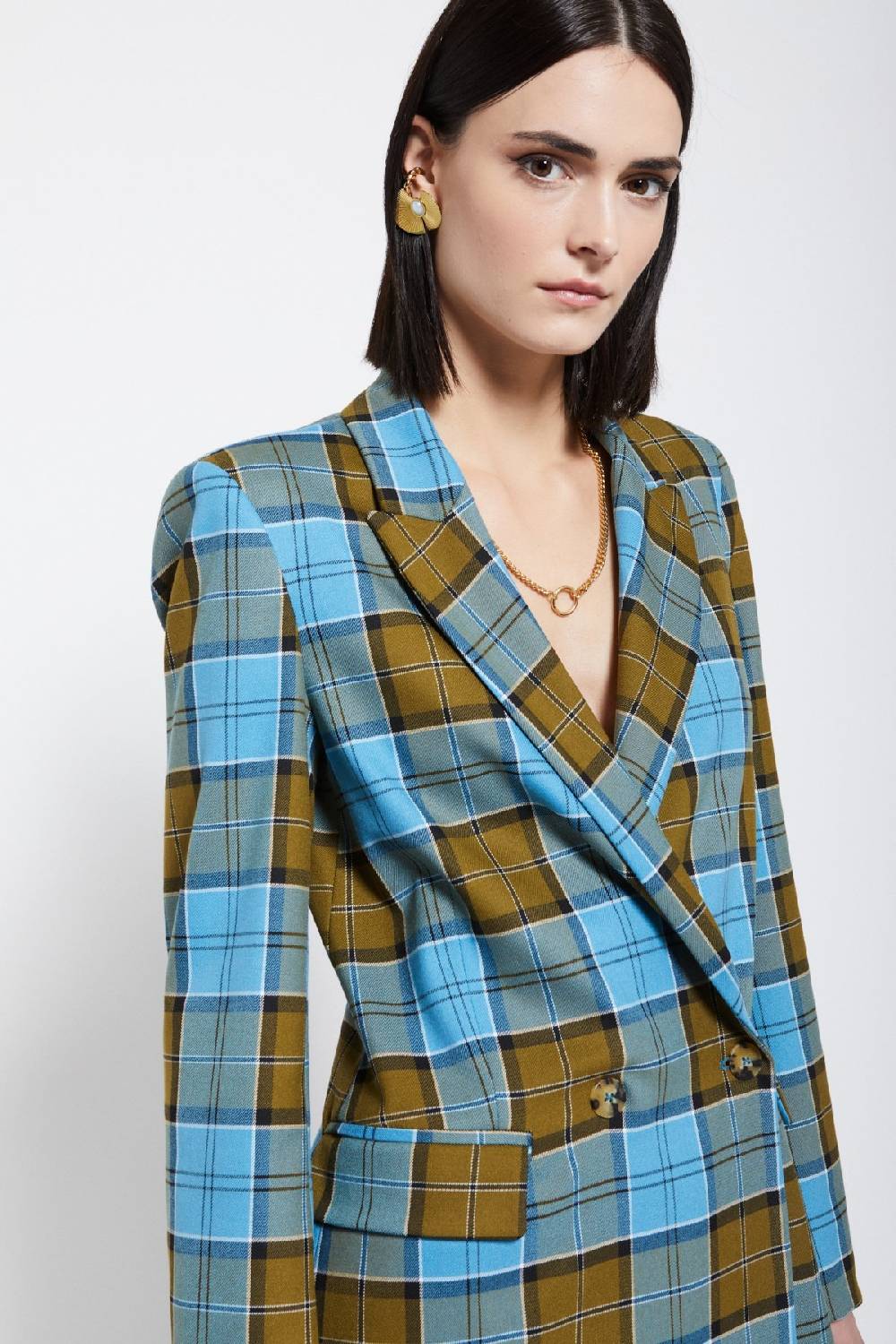 Ottod'Ame Tartan Double-breasted Jacket