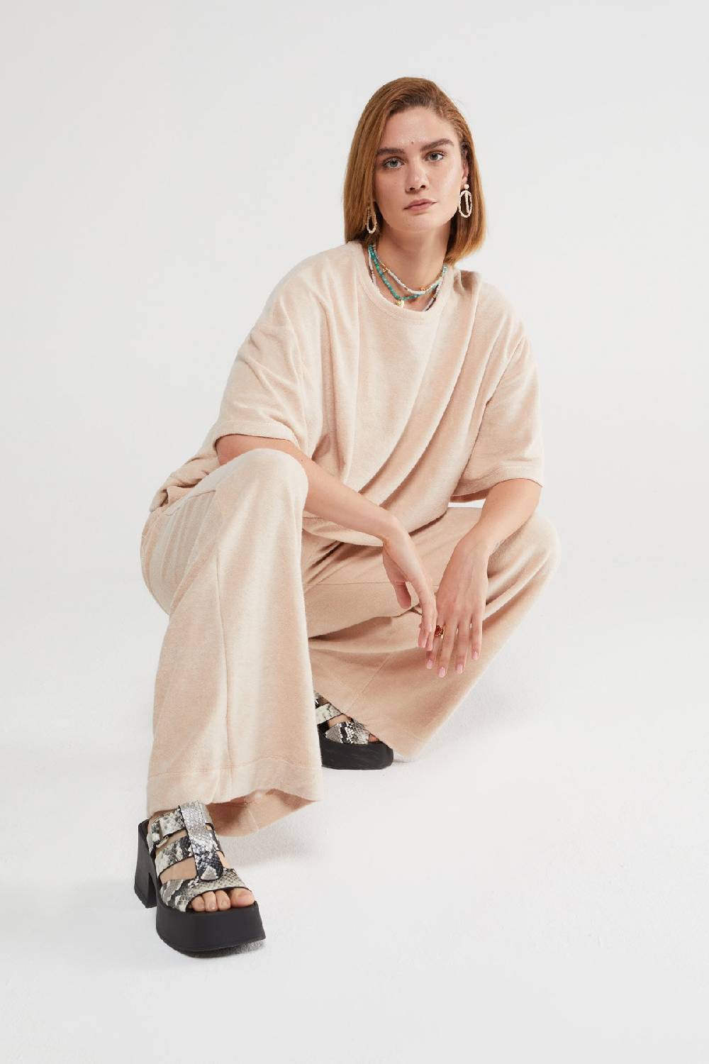 Ottod'Ame Terrycloth Palazzo Trousers