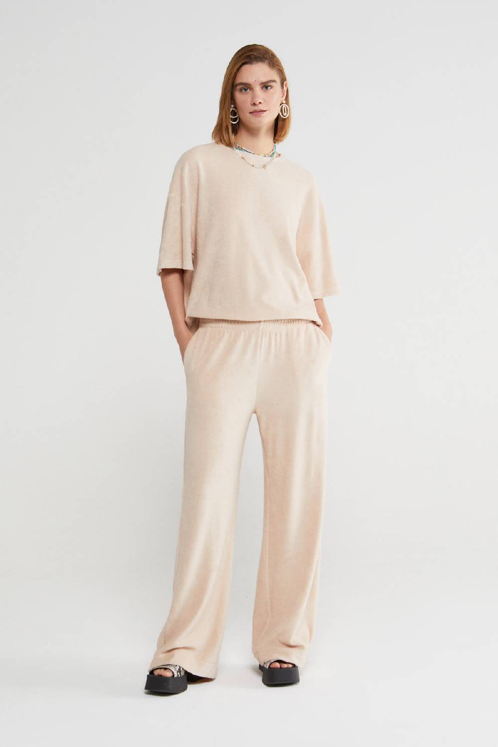 ottod'Ame Terrycloth palazzo trousers